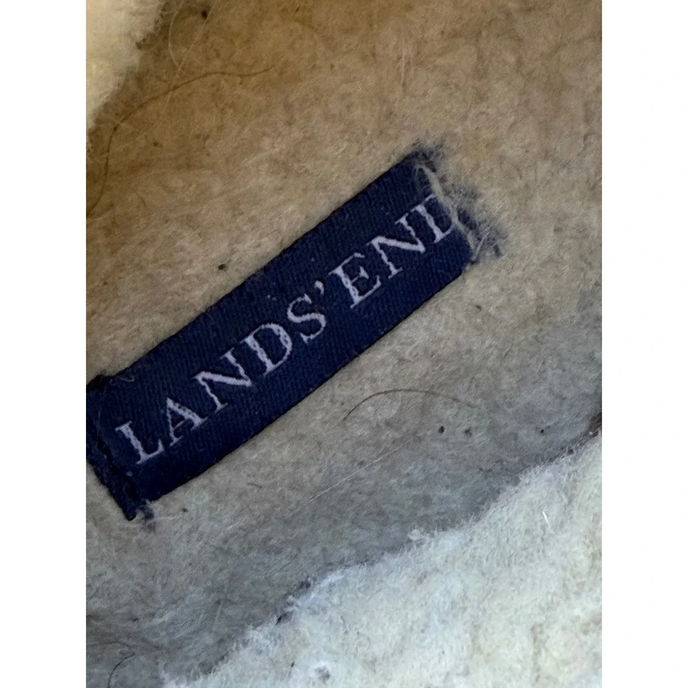 Lands End Women's Suede Ankle‎ Boots Tan Brown Sz 9B Sherpa Lining Stylish Warm